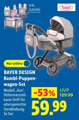 Lidl BAYER DESIGN Kombi-Puppen-wagen-Set Angebot