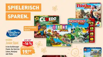 Aldi Nord Hasbro Junior Spiel Angebot