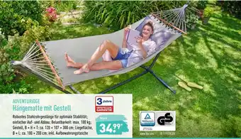 Aldi Nord Adventuridge Hängematte mit Gestell Angebot