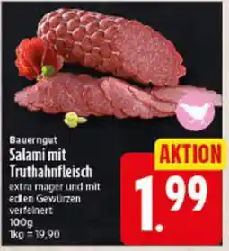 Elli Markt Bauerngut Salami mit Truthahnfleisch Angebot