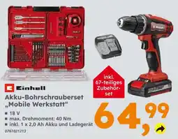 Globus Baumarkt Einhell Akku-Bohrschrauberset „Mobile Werkstatt“ Angebot