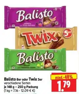 Edeka Herkules Balisto oder Twix Angebot