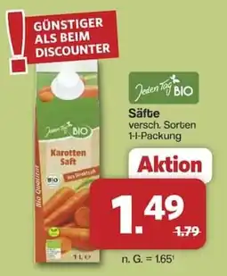 Famila Nord West Jeden Tag BIO Karotten Saft Angebot