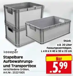 Herkules Baumarkt keeeper Stapelbare Aufbewahrungs- und Transportbox Angebot