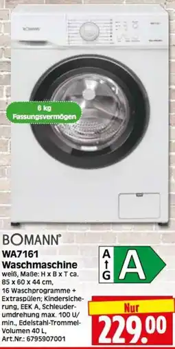 Herkules Baumarkt BOMANN Waschmaschine Angebot
