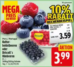 Elli Markt Kulturheidelbeeren oder Driscoll's Himbeeren Angebot
