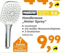Globus Baumarkt PRIMASTER Handbrause „Water Spray“ Angebot