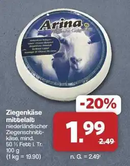 Famila Nord West Arina Ziegenkäse mittelalt Angebot