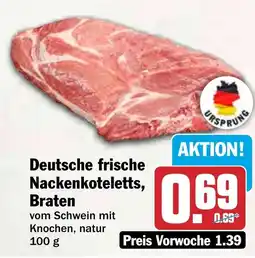 HIT Deutsche frische Nackenkoteletts, Braten Angebot