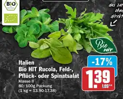 HIT Bio HIT Rucola, Feld-, Pflück- oder Spinatsalat Angebot