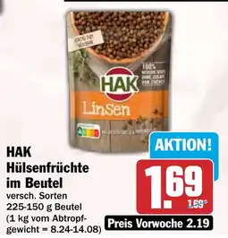 HIT HAK Hülsenfrüchte im Beutel Angebot