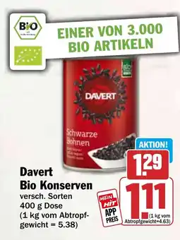 HIT Davert Bio Konserven Angebot