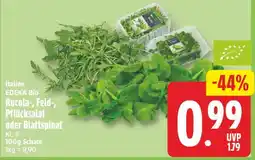 EDEKA Wucherpfennig EDEKA Bio Rucola-, Feld-, Pflicksalat oder Blattspinat Angebot
