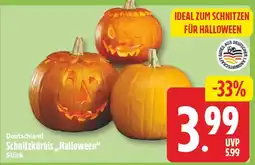 EDEKA Wucherpfennig Deutschland Schnitzkürbis „Halloween“ Angebot