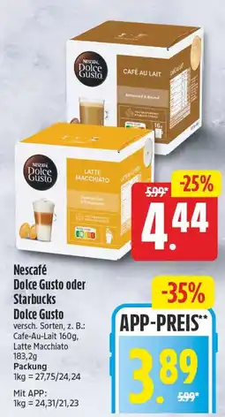 EDEKA Wucherpfennig Nescafé Dolce Gusto oder Starbucks Dolce Gusto Angebot