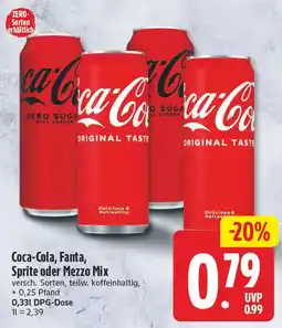 EDEKA Wucherpfennig Coca-Cola, Fanta, Sprite oder Mezzo Mix Angebot