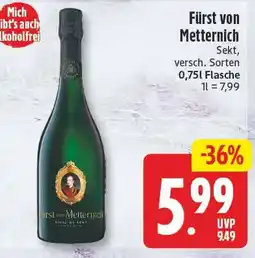 EDEKA Wucherpfennig Fürst von Metternich Sekt Angebot