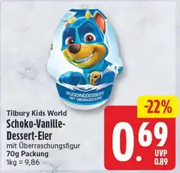 EDEKA Wucherpfennig Tilbury Kids World Schoko-Vanille-Dessert-Eier Angebot