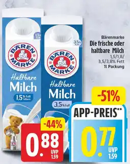 EDEKA Wucherpfennig Bärenmarke Haltbare Milch Angebot