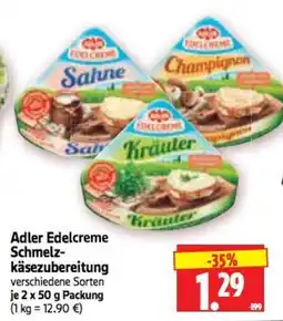 Edeka Herkules Adler Edelcreme Schmelzkäsezubereitung Angebot