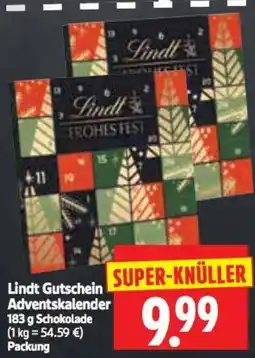 Edeka Herkules Lindt Gutschein Adventskalender Angebot