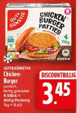 Elli Markt GUT&GÜNSTIG Chicken-Burger Angebot