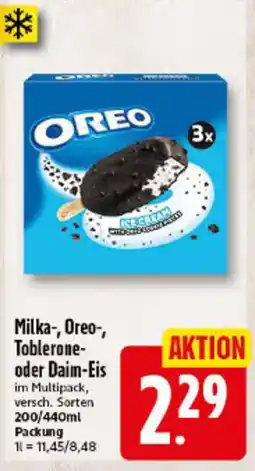 Elli Markt Milka-, Oreo-, Toblerone- oder Daim-Eis Angebot