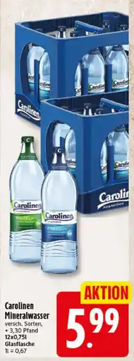 Elli Markt Carolinien Mineralwasser Angebot