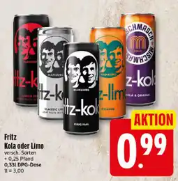 Elli Markt Fritz Kola oder Limo Angebot