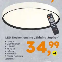 Globus Baumarkt LED Deckenleuchte „Shining Jupiter“ Angebot