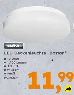 Globus Baumarkt PRIMASTER LED Deckenleuchte „Boston“ Angebot