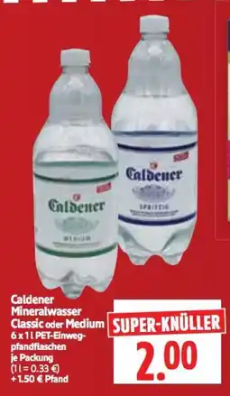 Edeka Herkules Caldener Mineralwasser Classic oder Medium Angebot