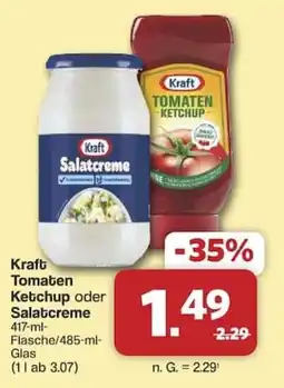 Famila Nord West Kraft Tomaten Ketchup oder Salatcreme Angebot