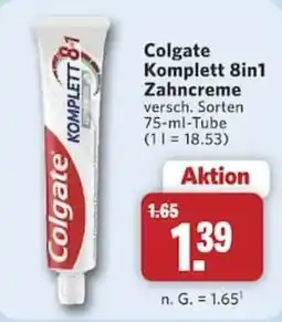 Combi Colgate Komplett 8in1 Zahncreme Angebot