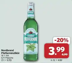 Famila Nord West Nordbrand Pfefferminzlikör Angebot