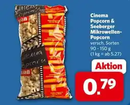 Combi Cinema Popcorn & Seeberger Mikrowellen-Popcorn Angebot