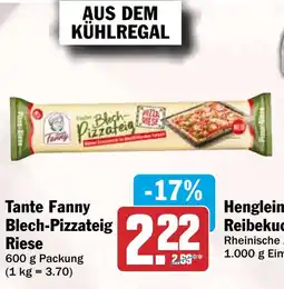 HIT Tante Fanny Blech-Pizzateig Riese Angebot