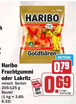 HIT Haribo Fruchtgummi oder Lakritz Angebot