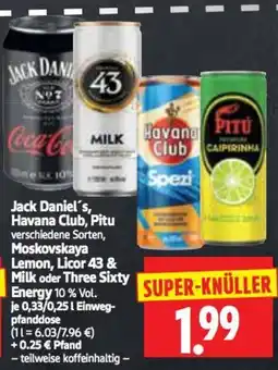 Edeka Herkules Jack Daniel's, Havana Club, Pitu Angebot