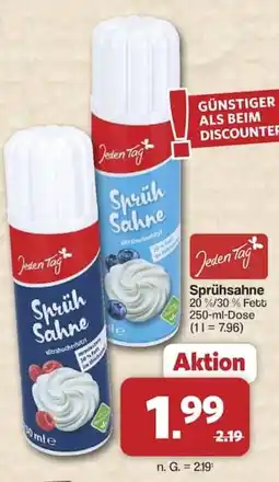 Famila Nord West Jeden Tag Sprüh Sahne Angebot