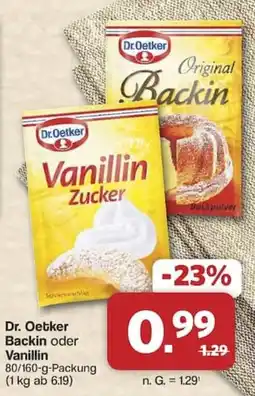 Famila Nord West Dr. Oetker Backin oder Vanillin Angebot