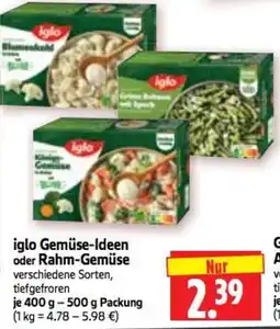 Edeka Herkules iglo Gemüse-Ideen oder Rahm-Gemüse Angebot