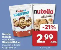 Combi Nutella Biscuits oder Kinder Kinderini Kekse Angebot