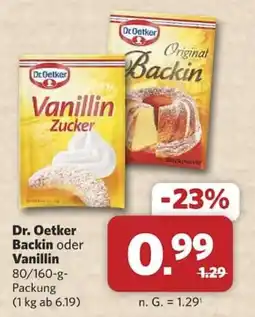 Combi Dr. Oetker Backin oder Vanillin Angebot