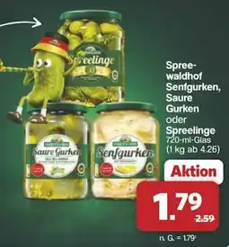 Famila Nord West Spreewaldhof Senfgurken, Saure Gurken oder Spreelinge Angebot
