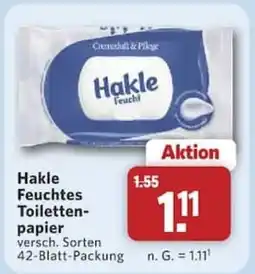 Combi Hakle Feuchtes Toilettenpapier Angebot