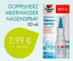 CAP Markt Doppelherz Meerwasser Nasenspray Angebot
