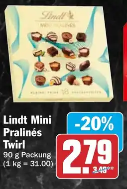 HIT Lindt Mini Pralinés Twirl Angebot