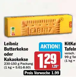 HIT Leibniz Butterkekse oder Kakaokekse Angebot
