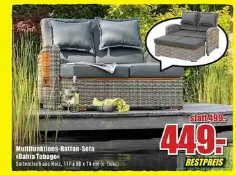 B1 Discount Baumarkt Multifunktions-rattan-sofa „bahia Tobago“ Angebot